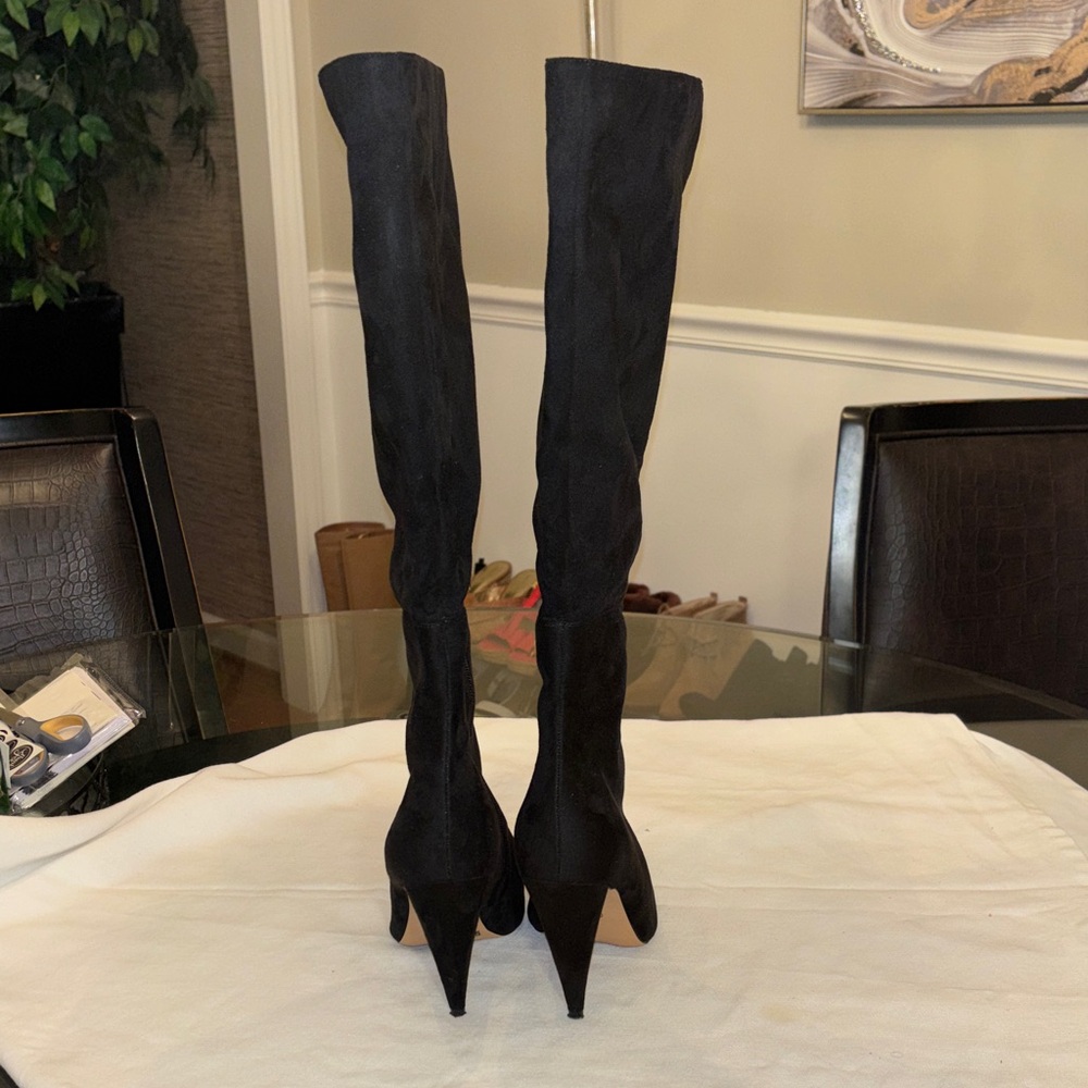 Jessica Simpson Wide Calf Black Suede Over-the-Knee Boots - Picture 4 of 6